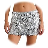 Festliche & Casual Nutzung: Dieser Paillettenrock eignet sich für Partys, Festivals, Silvester oder elegante Abendveranstaltungen. Er kombiniert sich gut mit Crop Tops, Blusen oder Jacken für einen vielseitigen Look.
