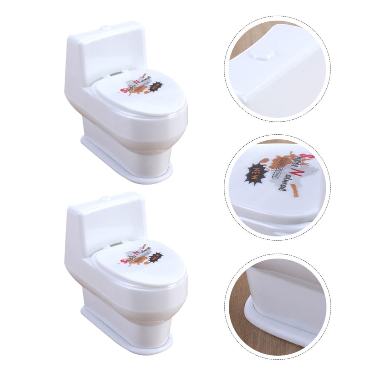SOLUSTRE 20 Pezzi Giocattolo per Scherzi da Festa a Forma di Water Bianco in Plastica Spruzzo d'Acqua Divertente e Design Interessante per Feste e Giochi di Gruppo