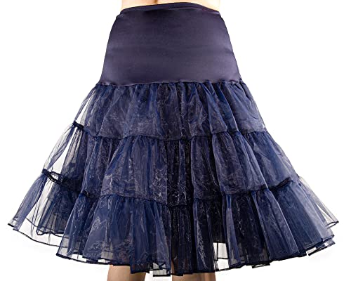 Image of 1950s Vintage Knee Length Crinoline Petticoats For Women Tulle skirts for under dresses 50s Clothing