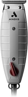 Andis 04780 Professional T-Outliner Beard & Hair Trimmer - Carbon Steel T-Blade, Bump-Free Tech, Corded GTO Grey