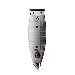 Andis 04780 Professional T-Outliner Beard & Hair Trimmer for Men with Carbon Steel T-Blade, Bump Free Technology - Corded Electric Beard Trimmer, GTO, Grey