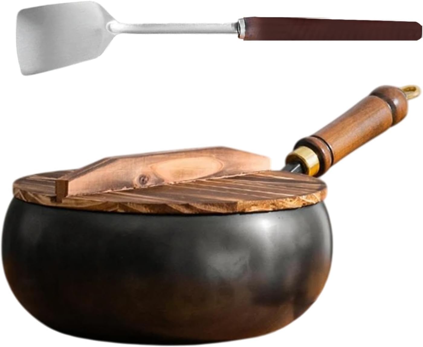 Nonstick Wok Hand Hammered Hanging Wok Pan for Camping