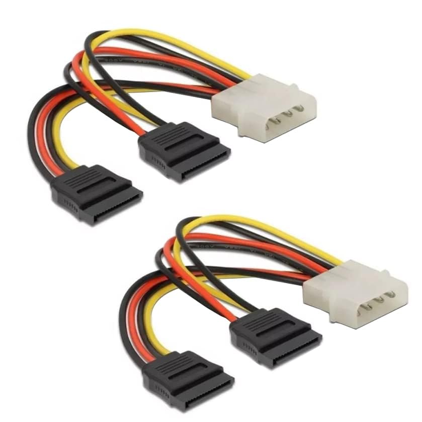 SVDK 4 Pin Molex to Dual SATA Power Y Cable for Internal Hard Disk Drive, HDD, SSD & DVD Writer, Multi-colored (Pack of 2) (B0D7QHX419) Amazon Price History, Amazon Price Tracker