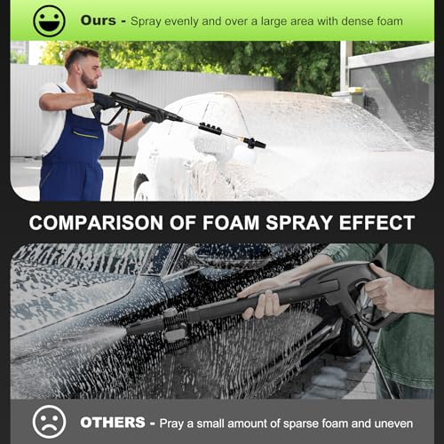 Cnkaite Electric Pressure Washer, 3500Psi Max 2.4Gpm Power Washer With 4 Nozzle And Foam Cannon, High Pressure Washer With 23 Ft Water Outlet & 9.8Ft Inlet Hose For Floor/Cars/Fences thumb #3