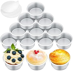 Gerrii 18 Pcs 4 Inch Small Cake Pan Mini Round Cake Pans for Baking Nonstick Aluminum Smash Cake Pans Cheese Cake, Pizza, Quiche, Leakproof and Easy Release