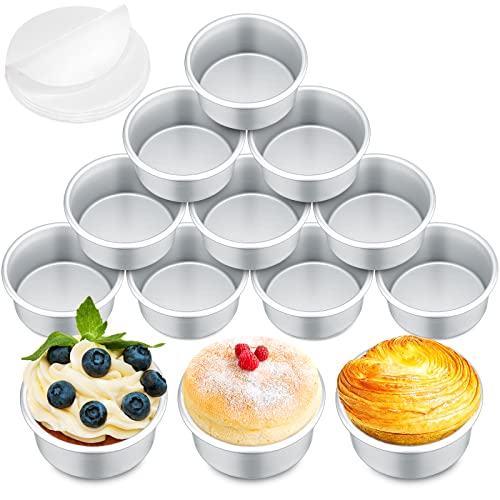 Gerrii 18 Pcs 4 Inch Small Cake Pan Mini Round Cake Pans for Baking Nonstick Aluminum Smash Cake Pans Cheese Cake, Pizza, Quiche, Leakproof and Easy Release