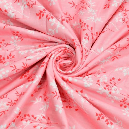 Image of Home Ecstasy 100% Cotton Mulmul Reversible Dohar for Single Bed 210 GSM (56 x 88 inches), Pink
