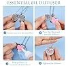SUPERFINDINGS 2 Styles Essential Oil Necklaces Perfume Pendant Necklaces with 20 Felt Pads Diffuser Locket Necklace Essential Oil Jewelry Gift Oil Pendant Aromatherapy #2
