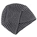 Produktbild Beanie Mütze Damen,iSpchen Wolle Strickmütze,Weiche Baumwolle Cap,Strickmütze Cover Up,Gestrickter Turban Hut Für Frau Grau EINWEG