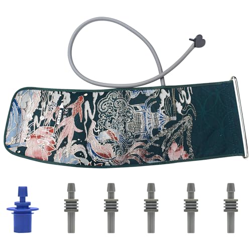 Small Blood Pressure Cuff for Pediatric/Kids, Child Blood Pressure Cuff(15-24cm) with 6 Different Blood Pressure Connectors are Compatible with Almost All Bp Monitors(Green)