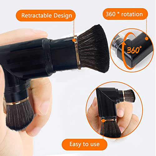 Falliny Retractable Kabuki Makeup Brushes, Travel Double-Ended Foundation Powder Blush Brush, Dual Concealer Makeup Brush With Cap For Blush, Bronzer, Buffing, Highlighter, Flawless Powder Cosmetics #TOP5