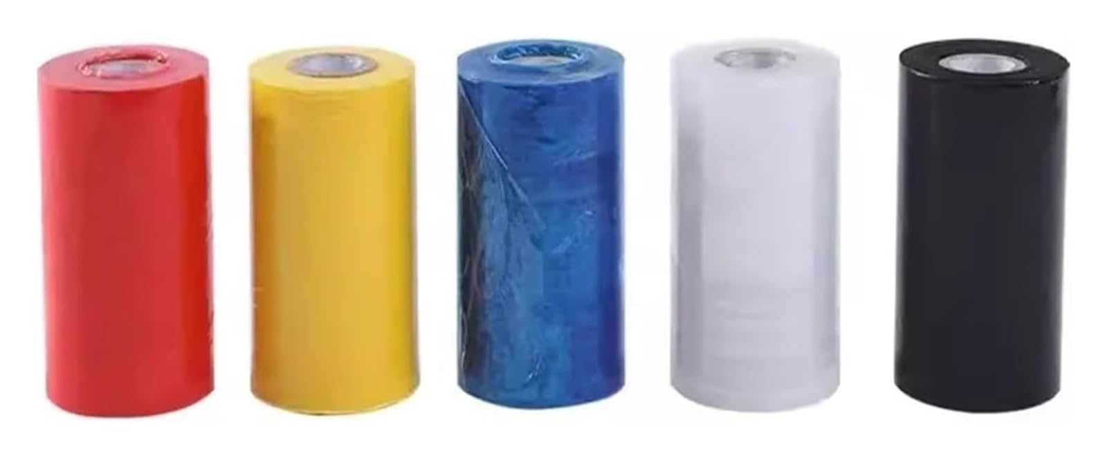 Folia stretch do palet PE | Wielokolorowa folia stretch PE o wymiarach 2-15 cm x 150 m do zaklejania pudełek(Yellow,3cmx150m 2pcs)