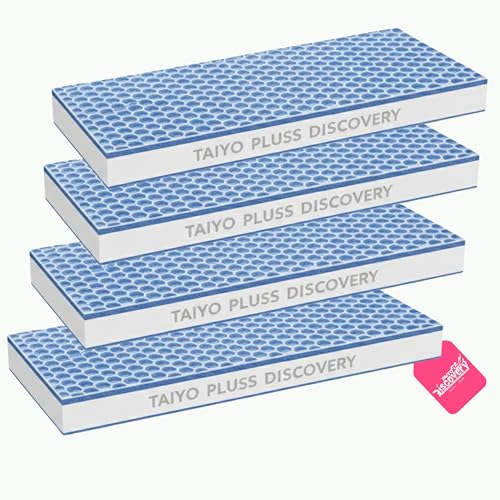 Image of Taiyo Pluss Discovery 8D Aquarium Filter Sponge Pad - 50 x 11 cm (4 Pack) | 8-Layer Reusable & Washable Fish Tank Filter Media | Cut to Fit Sponge for Clear Water | for Top Aquarium & Pond Filters