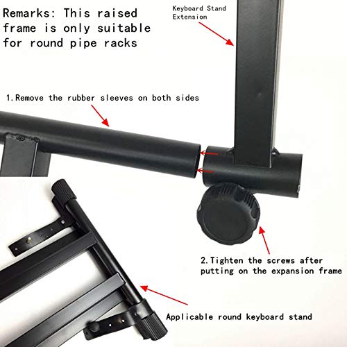 Miwayer Keyboard Stand Extension Adapter, 2 tier Adjustable Width