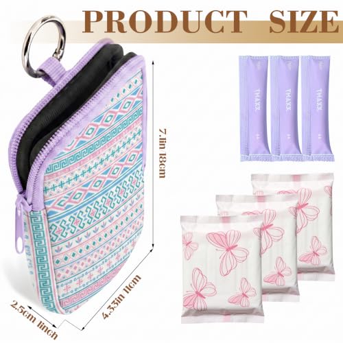 Image of 2PCS Tampon Holder Zipper Pouches Portable Period Bags