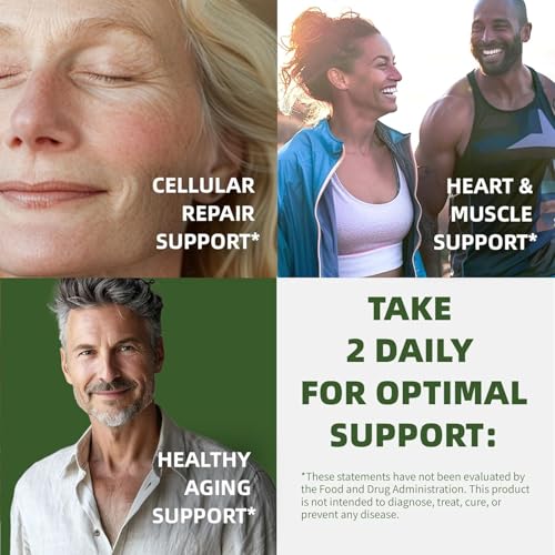 Image of NAD+ Supplement with, Nicotinamide Riboside & Resveratrol 900mg - Anti-Aging Support for Women & Men, NMN Alternative, Vegan Non-GMO - 100 Capsules, 2 Pack