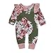 Produktbild cinnamou Neugeborenes Baby Overall mit Langen Ärmeln Jumpsuit mit Blumendruck Mädchen Jumpsuit