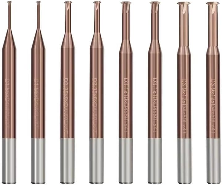 4mm Shank Single Flute Thread End Mill TiCN Coated Carbide End Mill Pitch CNC Router Bit Milling Cutter,P0.4x1.55xD4x7x50L