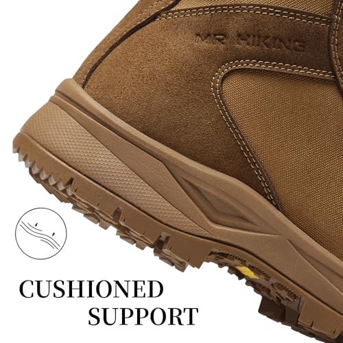 Image of Men's Military Tactical Boots Waterproof Lightweight 8 inch Breathable Non-Slip Suede Combat Boots