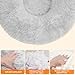 HMTOPE Orthopädisches Hundebett rund Hundekissen Hundesofa Katzenbett Donut Kuscheliges Hundekorb Waschbar, 100 cm Ø, Hellgrau