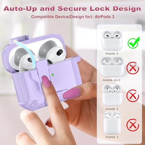 image for R-fun Compatible AirPods 3rd Generation Headphone Cases, Fully Drop Pr