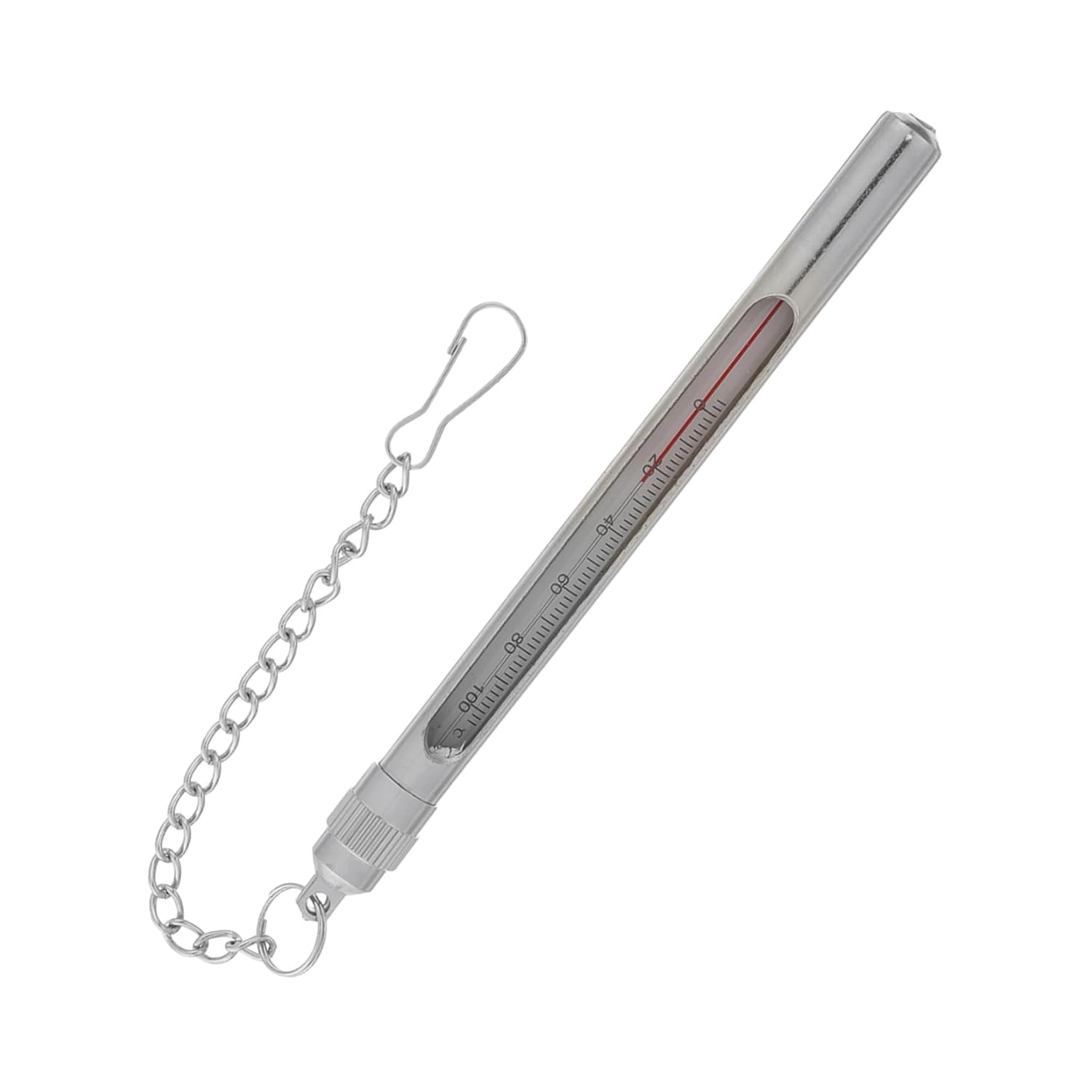 High Sensitivity Water Temp Gauge for Fishing and Aquarium Fish Tank with Weather-Resistant Iron Design, Portable 0-100℃ Thermometer for Outdoor Use and Sea Fishing, 12.5x1.2x1.2cm