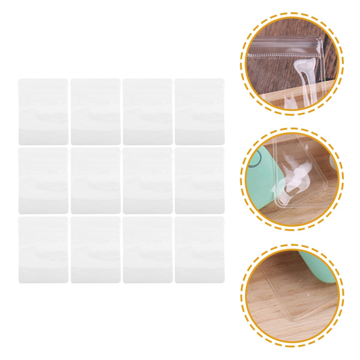 TEHAUX 100 Sacchetti Portagioelli Trasparenti Con Chiusura Lampo – PVC, 6x8 Cm, Antipolvere E Antiossidazione, Per Anelli, Orecchini, Collane, Organizer Da Viaggio