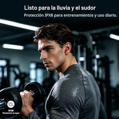 Miniatura 7 de Tozo T20 Auriculares Inalámbricos Micrófono Dual Llamada Auriculares Bluetooth 5.3 Con Cancelación De Ruido Smart Led Rango De 7 Mm Micrófono Incorporado Altavoces Auriculares Auriculares Rojo