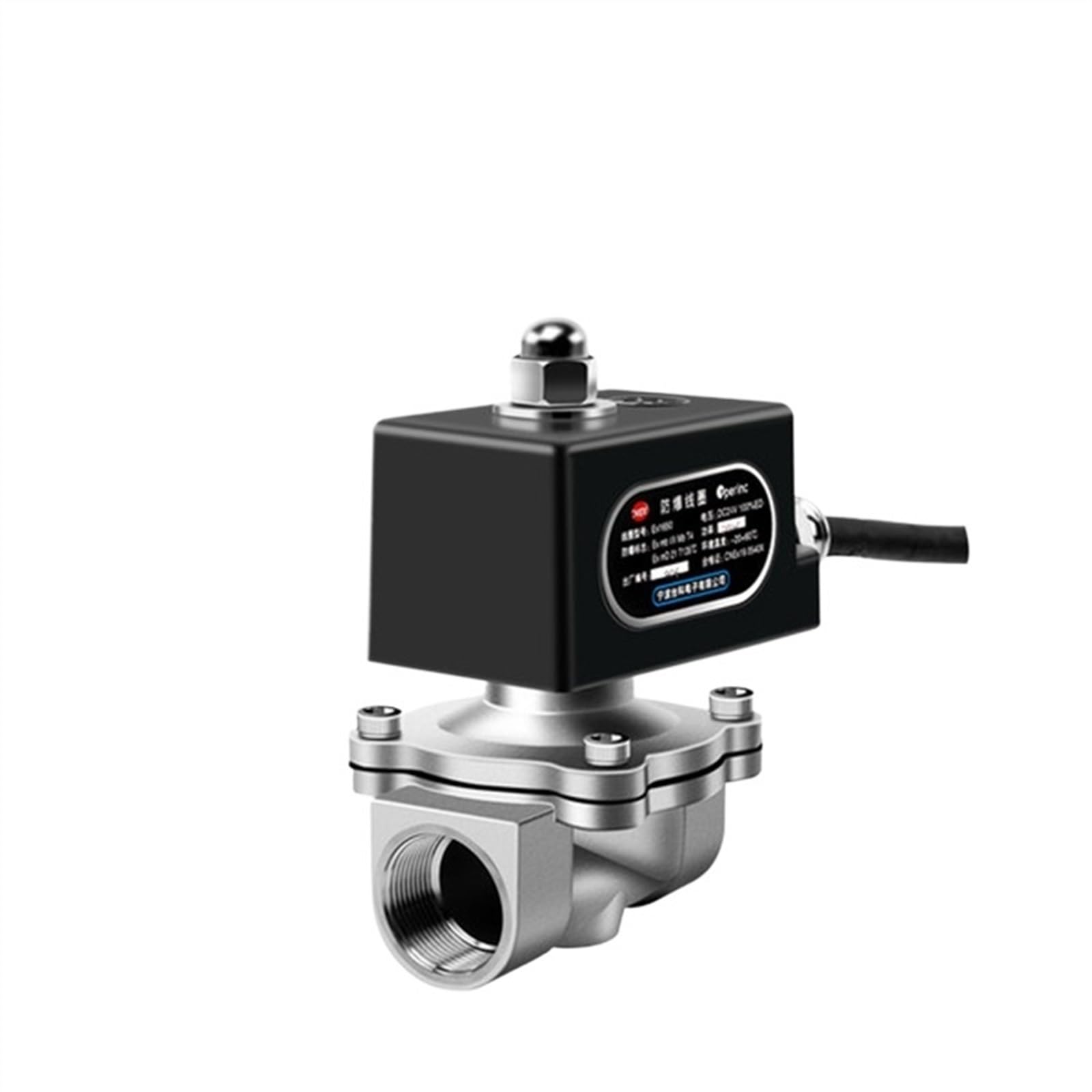 1/2 Inch Normally Closed Explosion Proof Stainless Steel Solenoid Valve Coal Mine Chemical Water Valve (220VAC)