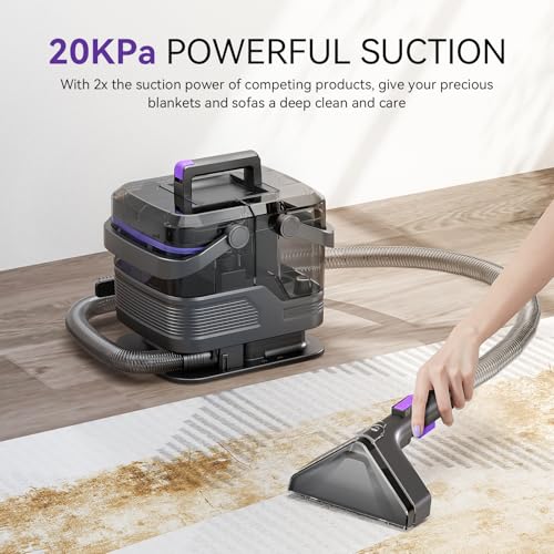 Tragbare Teppich reinigungs maschine, 20Kpa leistungsstarke Absaugung Spot Cleaner Maschine, Polsterreinigungsmaschine mit Griff für Haustier Flecken, Haus (Ausführung für Kaltwasser)