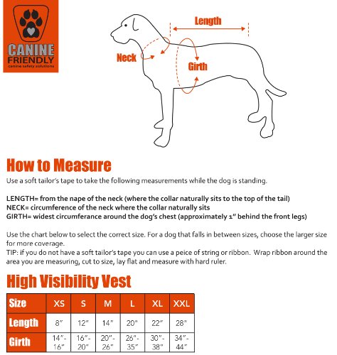 Canine Friendly High Visibility Dog Vest, X-Small #TOP2