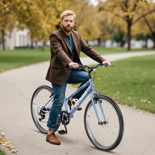 26 inch 7-Speed Commuter Bicycle,Men’s Cruiser Bike/Mountain