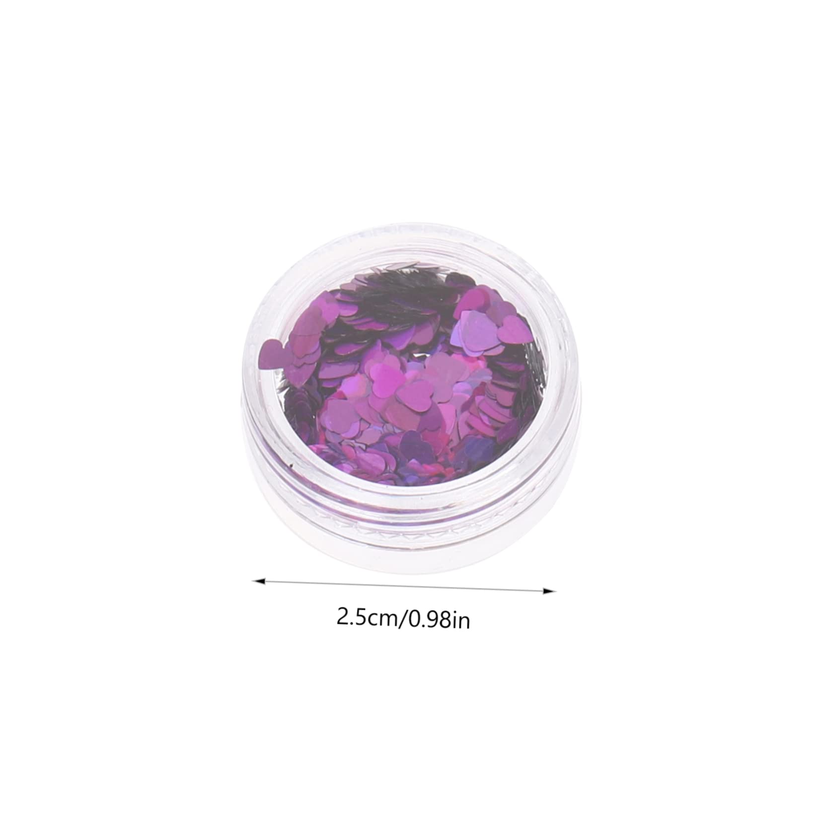 SOESFOUFU Nail Glitter 12 Packs Heart Shaped Glitter Nail Art Sequins for Professional DIY Set