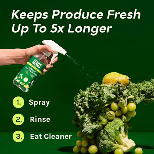 CleanBoss - Eat Cleaner, 12 oz (3 Pack) with one Trigger - Keeps Produce Fresh, Vegan, Gluten Free - Thumbnail 5