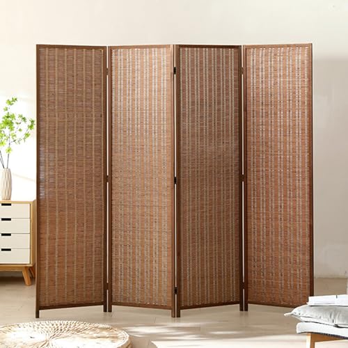 GN2AAIL パーテーション 間仕切り 180*45*4 衝立 高180cm 部屋 仕切り 目隠し タイプ4 屏風 スクリーン 軽量 おしゃれ 折りたたみ 飲食店 オフィス 事務所 ナチュラル 竹編み 完成品 テレワーク 在宅勤務 かわいい 和室 在宅ワ