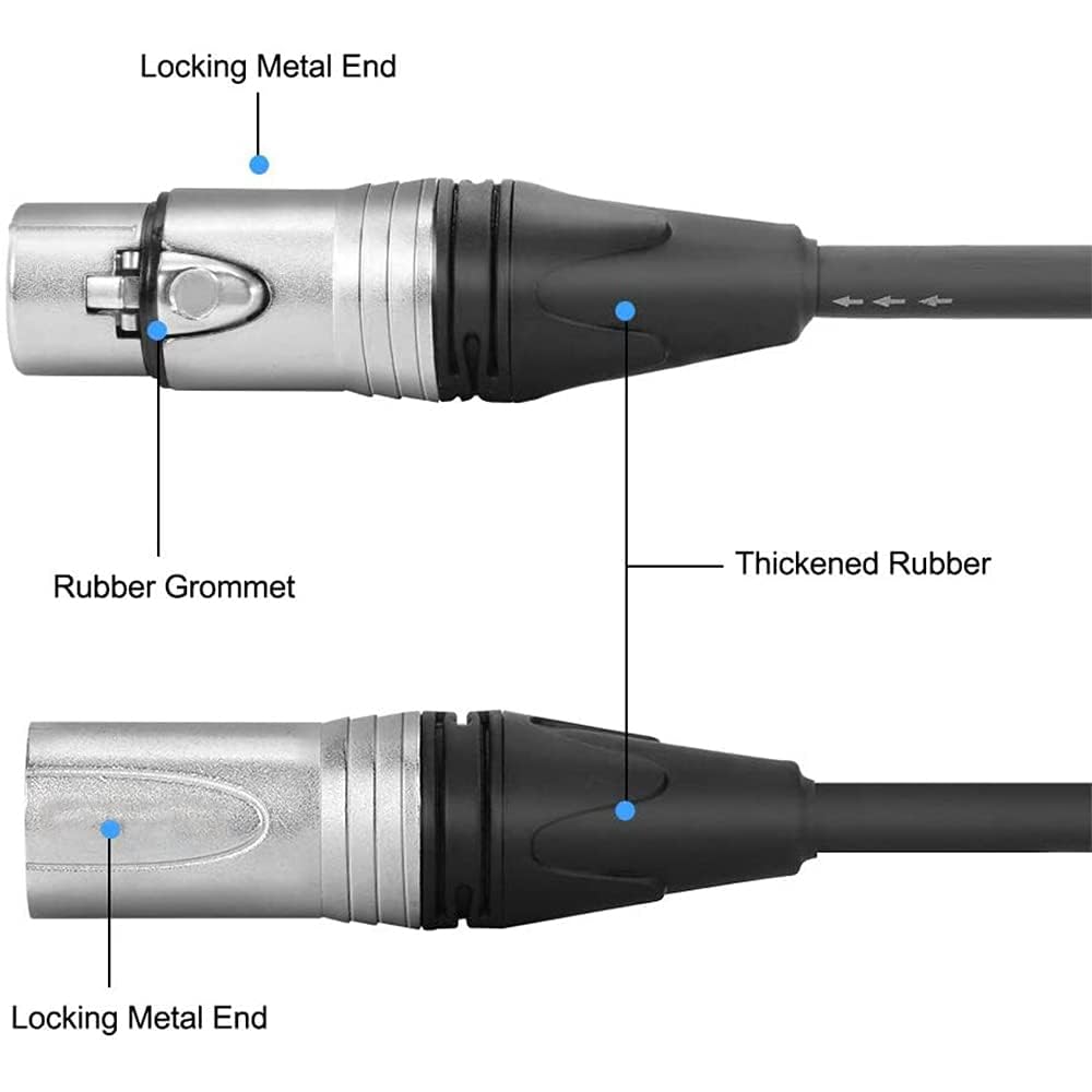 Kadence KFM3M Jamming Series 3m XLR Mic Cable | 3-Pin Male to Female Balanced Audio Cable | Low-Noise OFC Core | Reinforced Connectors | Black 4