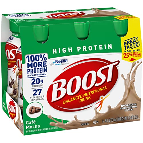 Boost High Protein Nutritional Drink Variety Pack (Rich Chocolate+Vanilla+Strawberry+Cafe Mocha) #TOP4