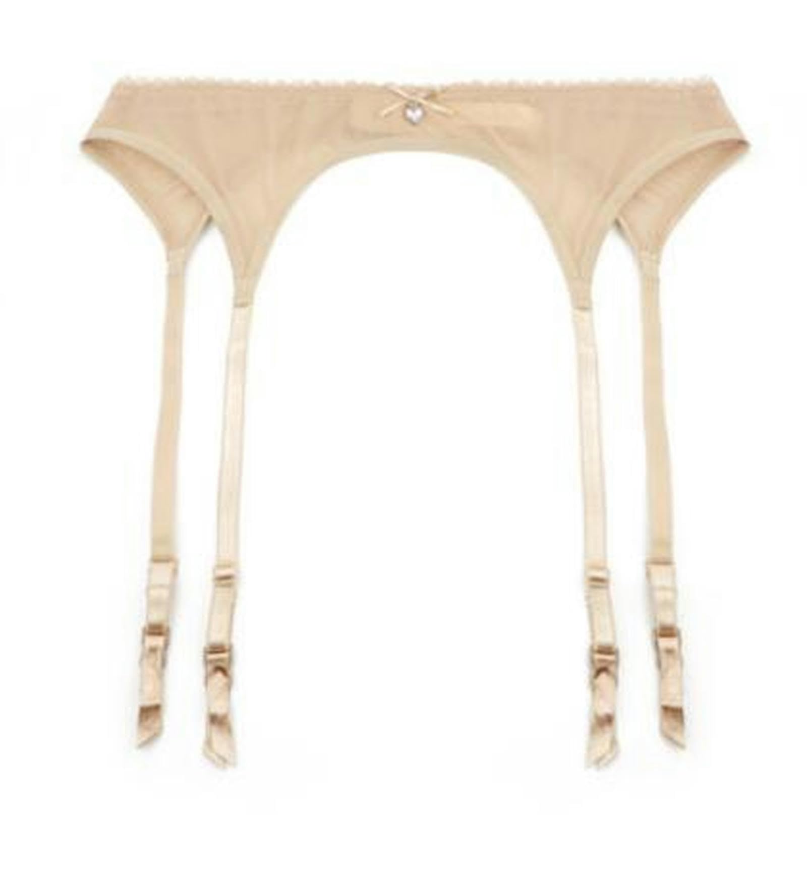 WILsem Sexy Women Suspender Nude Mesh Garter Belt with Straps for Stockings Belt Lingerie Set Underwear