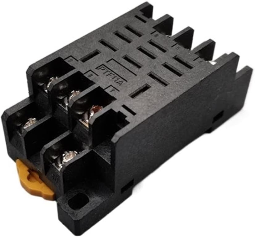 1PCS HH63P LY3NJ JQX-13 Relay 220v24v 12v 12 Volt AC/DC 10A 11PIN Silver Contact Electromagnetic Coil Micro Mini with Base(Dc24,Base)