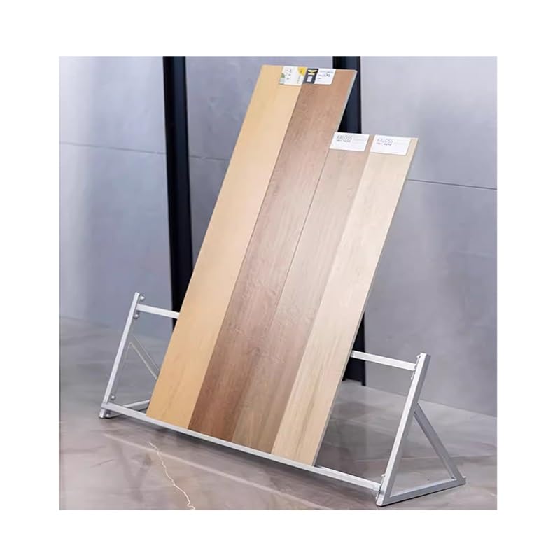Grand porte-échantillons de sol en bois stable pour marbre