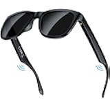 Smart Bluetooth Glasses,Built-in Mic & Speakers,Smart Wireless Headphone Sunglasses for Men and Women,Athletic/Outdoor UV Protection and Voice Control,Unisex(Black)