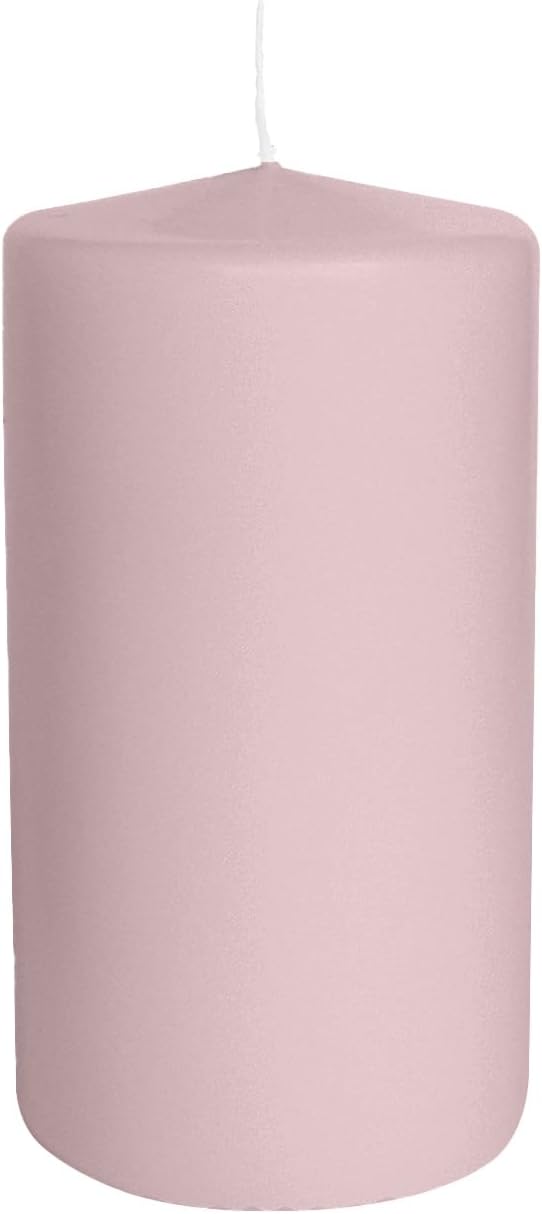 Set of 12 Candles – Diameter 5 cm – Height 8 cm – Unscented – Antique Pink Colour Cereria di Giorgio