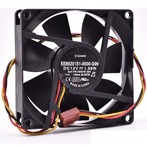 SUNON EE80201S1-0000-G99 XMN4N A00 DC 12V 0.6A 80x80x20mm Server Cooling Fan 3-Wire