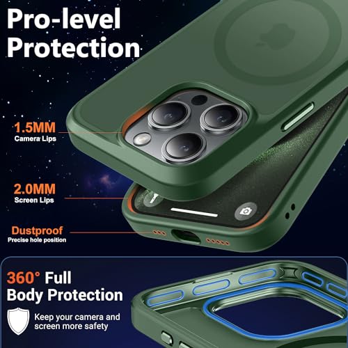Image of MOCCA Magnetic Shockproof for iPhone 15 Pro Case,Midnight Green