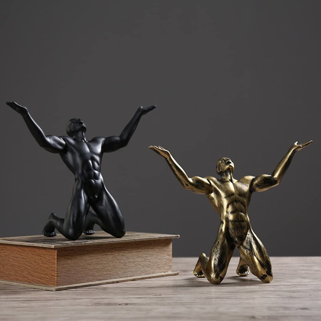 Amazon.co.jp: 置物 オブジェ 彫像 工芸品 人彫刻樹脂像の家具工芸品