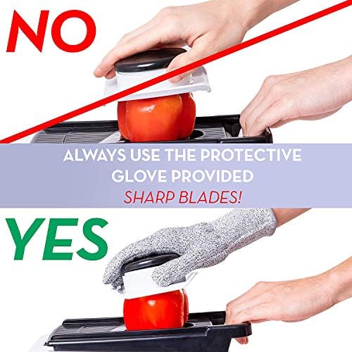 Fullstar Vegetable Chopper and Mandoline Slicer for Kitchen, Food Chopper with Container & Lid, Cheese Grater (8 in 1 - Black)