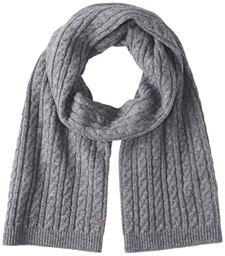 [ラコステ] SCARF [公式] ケーブル柄ローゲージブレンドウールマフラー メンズ グレー EU 000 (FREE サイズ)