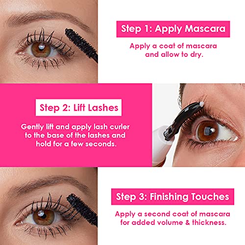 Grande Cosmetics Lash-Lift Heated Lash Curler, Rechargeable And Travel Friendly, 2 Heat Settings, White #TOP1