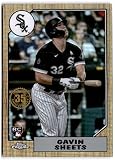 2022 TOPPS CHROME 1987 BASEBALL REFRACTOR #87BC-20 GAVIN SHEETS RC CHICAGO WHITE SOX BASEBALL OFFICIAL TRADING CARD OF MLB