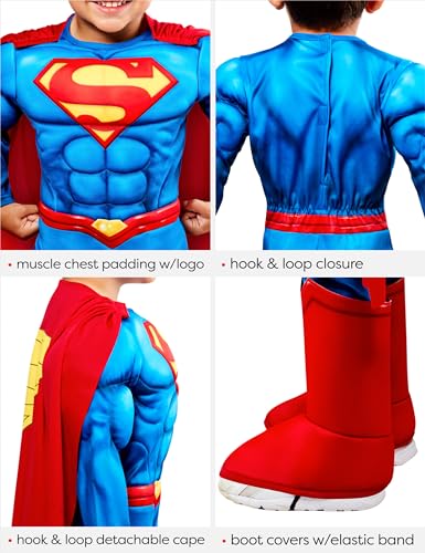 Rubies Boy's Superman Deluxe Padded Costume Jumpsuit and Cape4